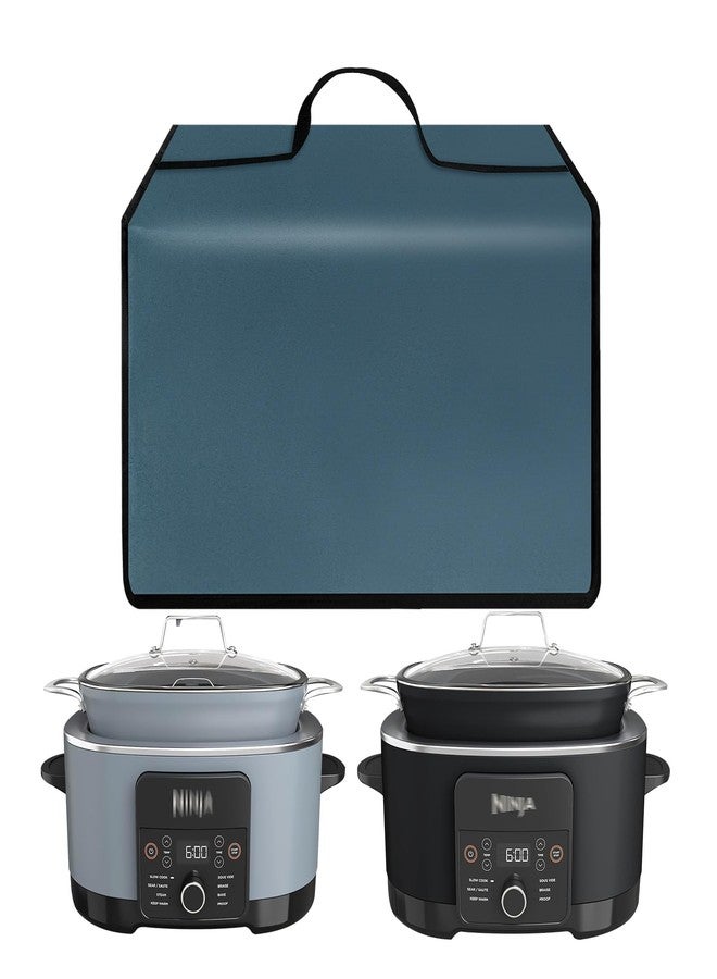 KronosRising Cooker Dust Cover Heavy Duty Waterproof and Dustproof Multi-Purpose Cookers Cover Compatible with Ninja MC1001 Foodi Possible PRO 8.5-Quart Slow Cooker Oven Safe,Blue - Image 1